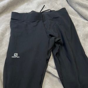 Salomon black fitted workout pants